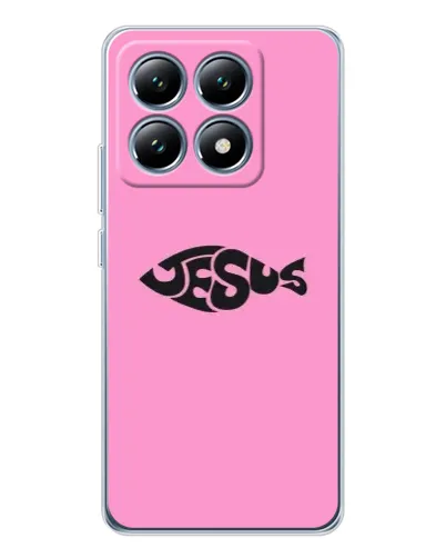 Чехол для Xiaomi 14T Pro с картинкой «Розовый символ Jesus» Чехол для Xiaomi 14T Pro с картинкой «Розовый символ Jesus»