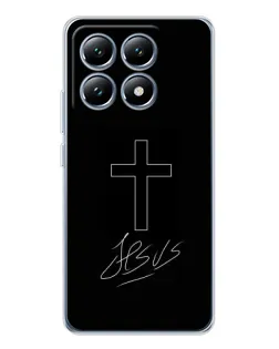 Чехол для Xiaomi 14T Pro с картинкой «Графический крест Jesus» Чехол для Xiaomi 14T Pro с картинкой «Графический крест Jesus»
