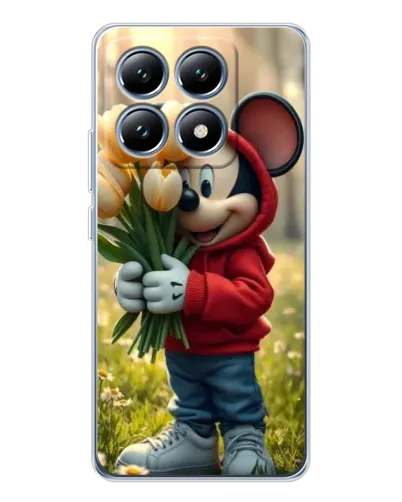 Чехол для Xiaomi 14T Pro с картинкой «Микки с тюльпанами» Чехол для Xiaomi 14T Pro с картинкой «Микки с тюльпанами»