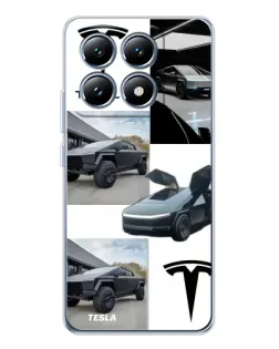 Чохол для Xiaomi 14T Pro з картинкою «Колаж Cybertruck Tesla» Чохол для Xiaomi 14T Pro з картинкою «Колаж Cybertruck Tesla»