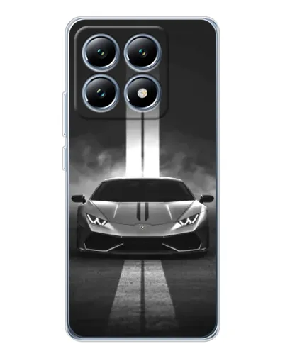 Чехол для Xiaomi 14T Pro с картинкой «Lamborghini симметрия дорог»