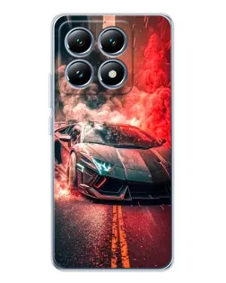 Чохол для Xiaomi 14T Pro з картинкою «Lamborghini червоний дим»