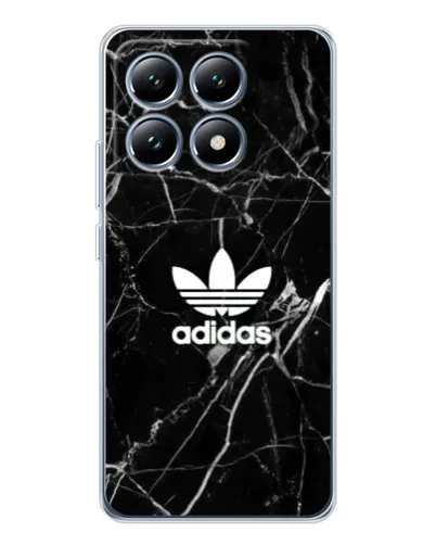 Чехол для Xiaomi 14T с картинкой «Белый мрамор Adidas»