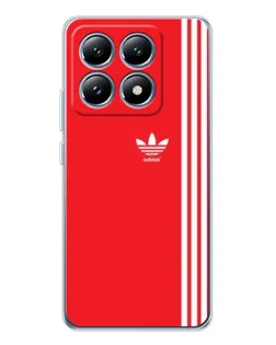 Чохол для Xiaomi 14T з картинкою «Червоний мінімалізм Adidas»