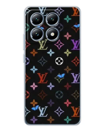 Чехол для Xiaomi 14T с картинкой «Цветная монограмма LV» Чехол для Xiaomi 14T с картинкой «Цветная монограмма LV»