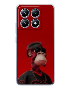 Чохол для Xiaomi 14T з картинкою «Bored Ape в червоному»