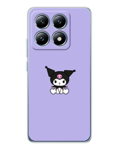 Чохол для Xiaomi 14T з картинкою «Kuromi — фіолетовий мінімалізм»
