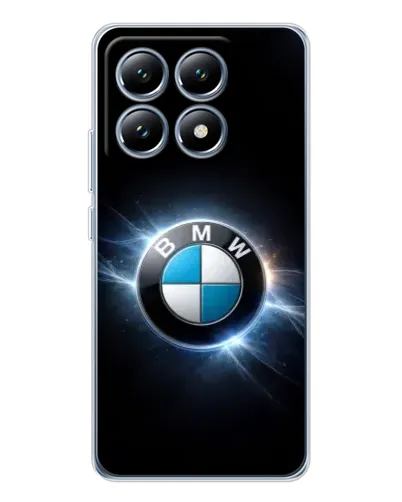 Чехол для Xiaomi 14T с картинкой «BMW — неоновое сияние»