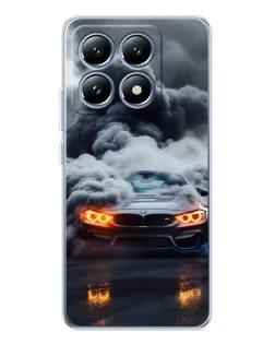 Чохол для Xiaomi 14T з картинкою «BMW у диму» Чохол для Xiaomi 14T з картинкою «BMW у диму»