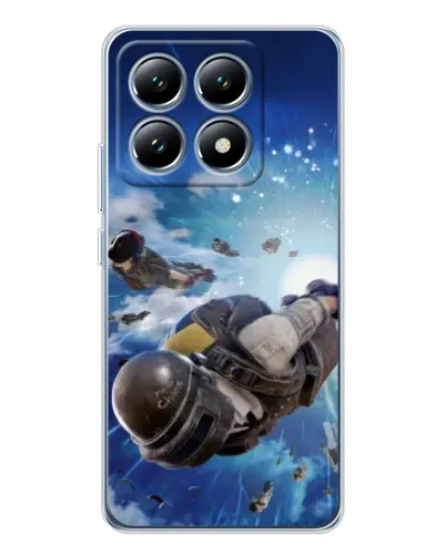 Чохол для Xiaomi 14T з картинкою «Десант PUBG — стрибок»