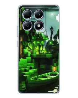 Чохол для Xiaomi 14T з картинкою «Minecraft лісовий пейзаж»