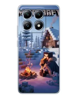 Чохол для Xiaomi 14T з картинкою «Зимовий Minecraft»