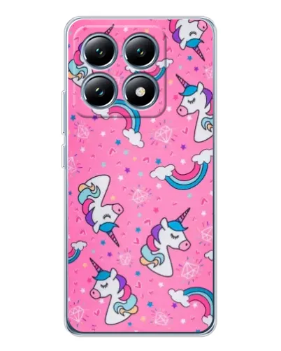 Чехол для Xiaomi 14T с картинкой «Unicorn паттерн розовый» Чехол для Xiaomi 14T с картинкой «Unicorn паттерн розовый»