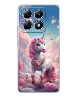 Чехол для Xiaomi 14T с картинкой «Единорог среди облаков»