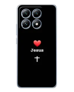 Чохол для Xiaomi 14T з картинкою «Серце - Jesus»