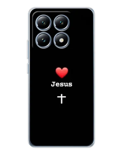 Чехол для Xiaomi 14T с картинкой «Сердце - Jesus»