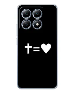 Чехол для Xiaomi 14T с картинкой «Крест и Сердце»