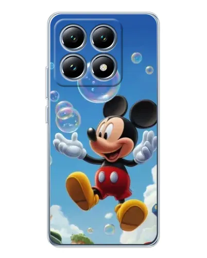 Чехол для Xiaomi 14T с картинкой «Mickey и мыльные пузыри»