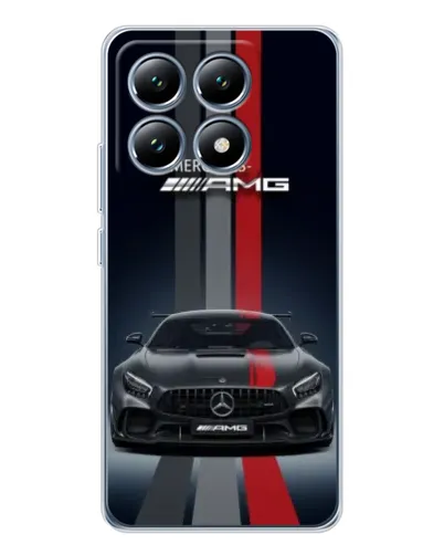 Чехол для Xiaomi 14T с картинкой «Mercedes — белый карбон»