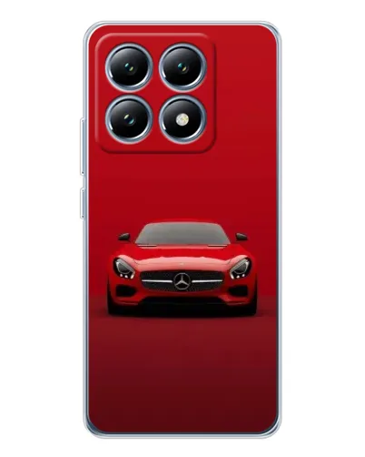 Чехол для Xiaomi 14T с картинкой «Красный Mercedes AMG»