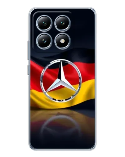 Чехол для Xiaomi 14T с картинкой «Mercedes — флаг Германии»