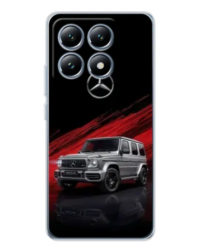 Чехол для Xiaomi 14T с картинкой «Mercedes G-Class красный»