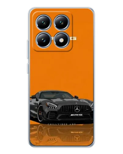 Чехол для Xiaomi 14T с картинкой «Оранжевый Mercedes AMG»