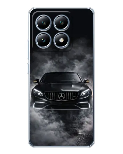 Чехол для Xiaomi 14T с картинкой «Mercedes в дыму»