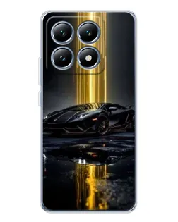 Чехол для Xiaomi 14T с картинкой «Ночной Lamborghini драйв»