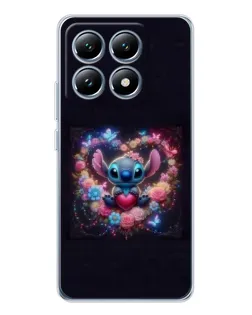 Чохол для Xiaomi 14T з картинкою «Stitch у квітах»
