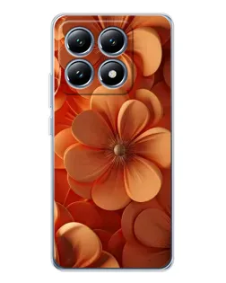 Чохол для Xiaomi 14T з картинкою «Помаранчева макро квітка»