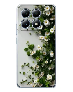 Чохол для Xiaomi 14T з картинкою «Гілка дрібних білих квітів»