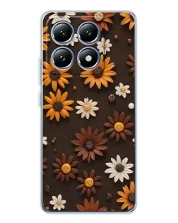 Чохол для Xiaomi 14T з картинкою «Візерунок з маленьких соняшників»
