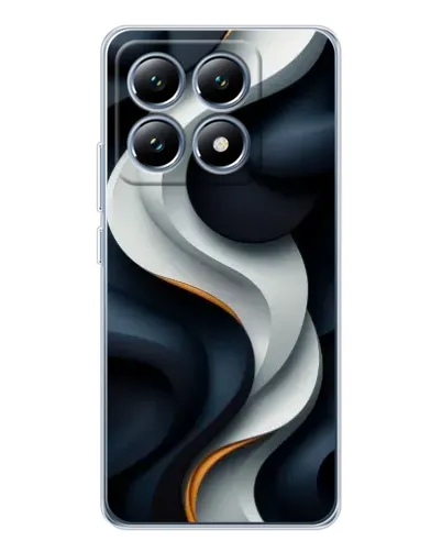 Чехол для Xiaomi 14T с картинкой «Объемные черно-белые ленты» Чехол для Xiaomi 14T с картинкой «Объемные черно-белые ленты»
