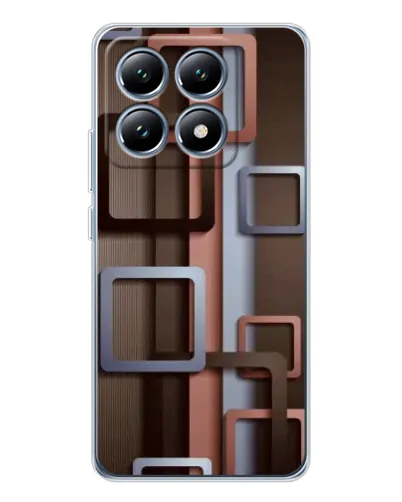 Чехол для Xiaomi 14T с картинкой «Коричневые объемные квадраты» Чехол для Xiaomi 14T с картинкой «Коричневые объемные квадраты»