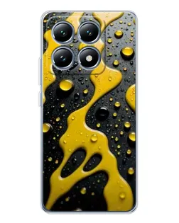 Чехол для Xiaomi 14T с картинкой «Жидкое желтое золото»