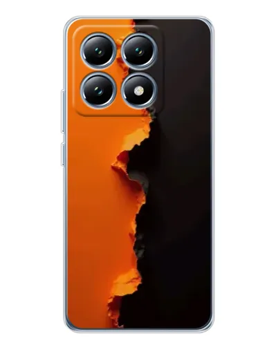 Чехол для Xiaomi 14T с картинкой «Оранжевый разлом» Чехол для Xiaomi 14T с картинкой «Оранжевый разлом»