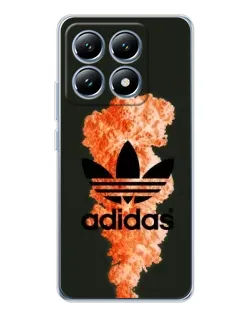Чехол для Xiaomi 15 Pro с картинкой «Оранжевый дым Adidas»