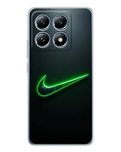 Чехол для Xiaomi 15 Pro с картинкой «Неоновый контур Nike»
