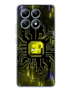 Чехол для Xiaomi 15 Pro с картинкой «Nike — золотая искра» Чехол для Xiaomi 15 Pro с картинкой «Nike — золотая искра»