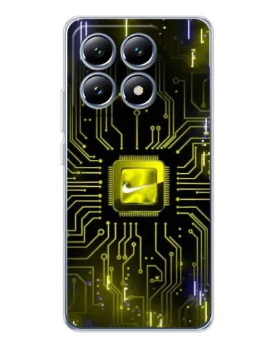 Чехол для Xiaomi 15 Pro с картинкой «Nike — золотая искра»