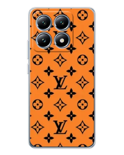 Чехол для Xiaomi 15 Pro с картинкой «Оранжевый стиль LV»
