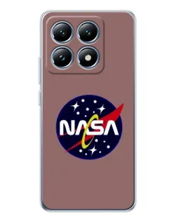 Чехол для Xiaomi 15 Pro с картинкой «NASA — ретро космос» Чехол для Xiaomi 15 Pro с картинкой «NASA — ретро космос»