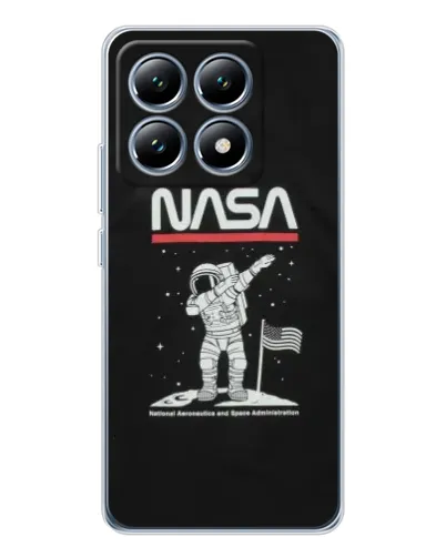 Чехол для Xiaomi 15 Pro с картинкой «NASA — шагаем по Луне»