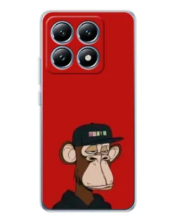 Чохол для Xiaomi 15 Pro з картинкою «Bored Ape — червоний фон»
