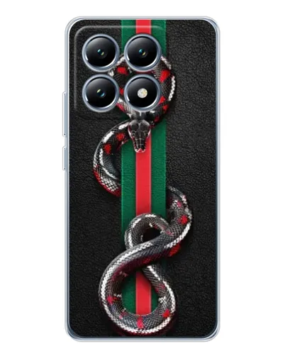 Чехол для Xiaomi 15 Pro с картинкой «Gucci — змея на полосе» Чехол для Xiaomi 15 Pro с картинкой «Gucci — змея на полосе»
