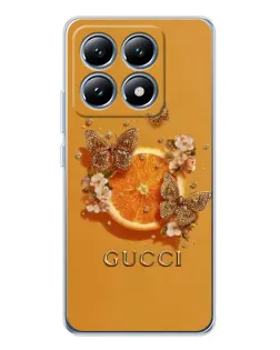 Чехол для Xiaomi 15 Pro с картинкой «Gucci — золотые бабочки» Чехол для Xiaomi 15 Pro с картинкой «Gucci — золотые бабочки»