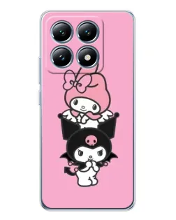 Чехол для Xiaomi 15 Pro с картинкой «My Melody и Kuromi»