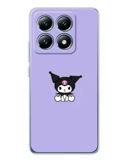 Чехол для Xiaomi 15 Pro с картинкой «Kuromi — фиолетовый минимализм»