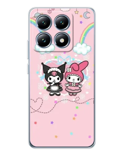 Чехол для Xiaomi 15 Pro с картинкой «My Melody и Kuromi»